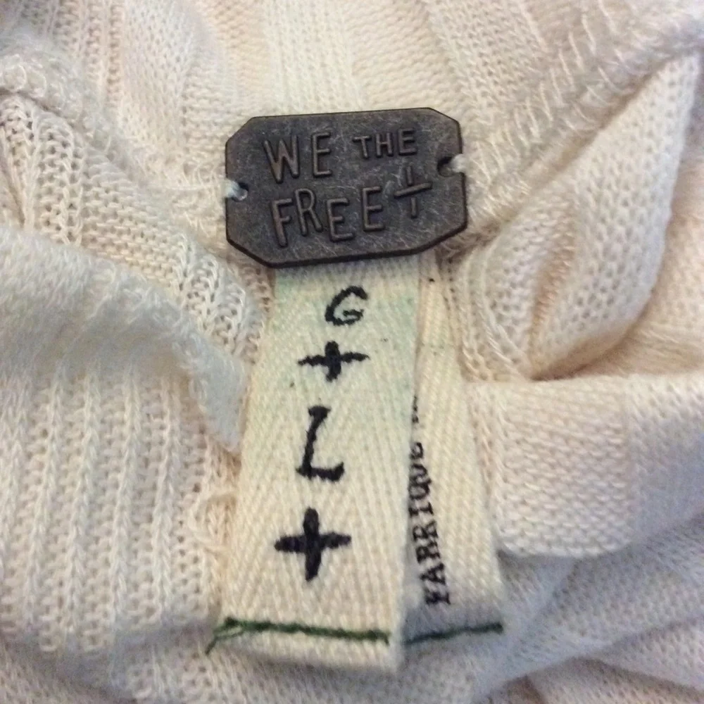 WeThe Free Cream Turtleneck LS Sweater Dress L - Picture 9 of 16